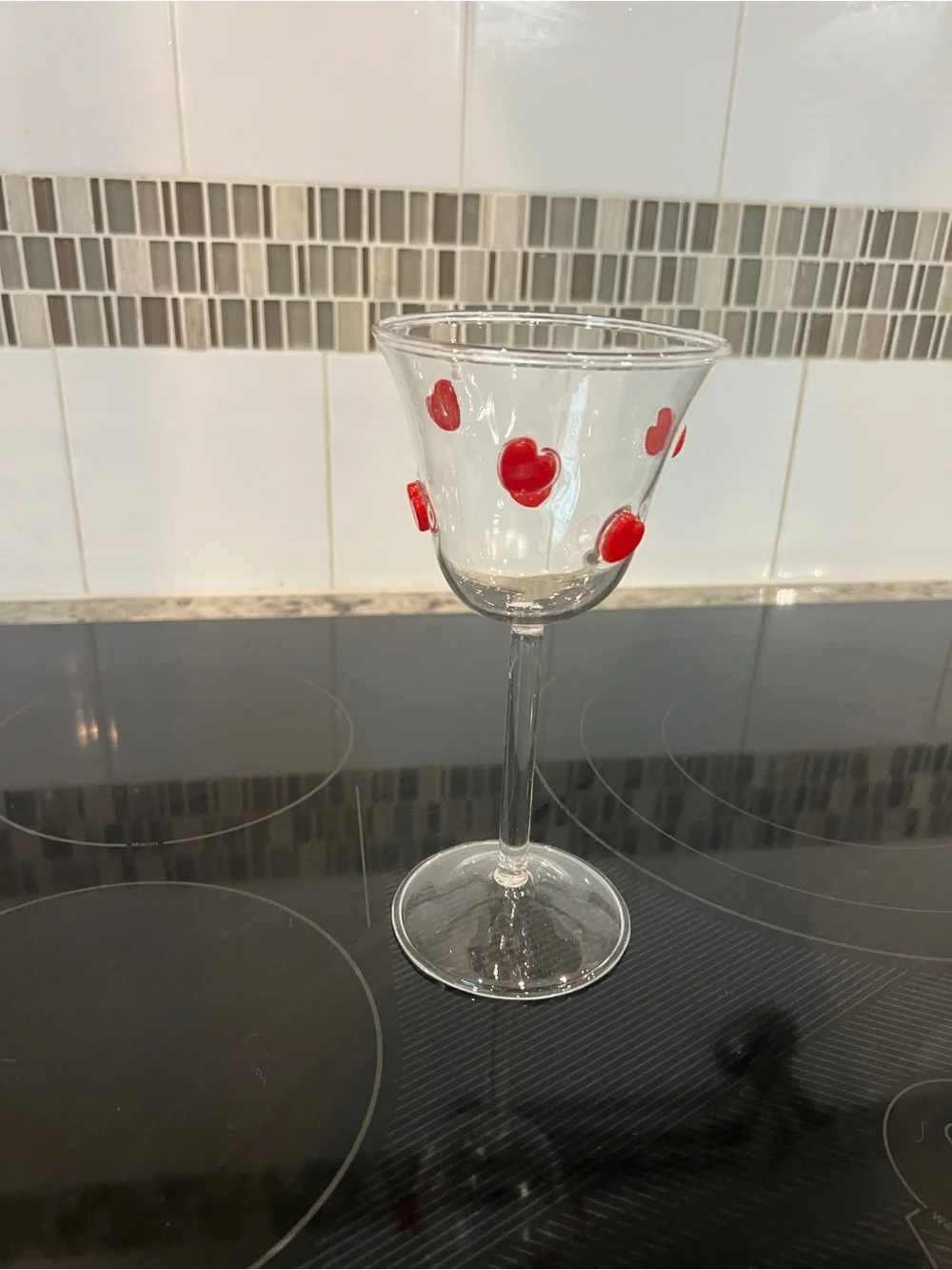 Red Heart Accent Clear Wine Glasses - Set of 2    I have four boxes available